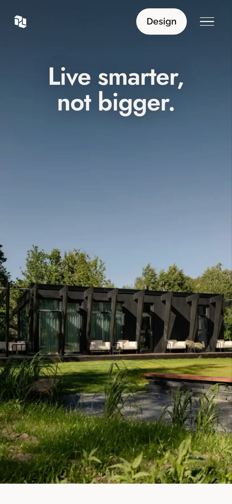 Compact Living website shown on mobile